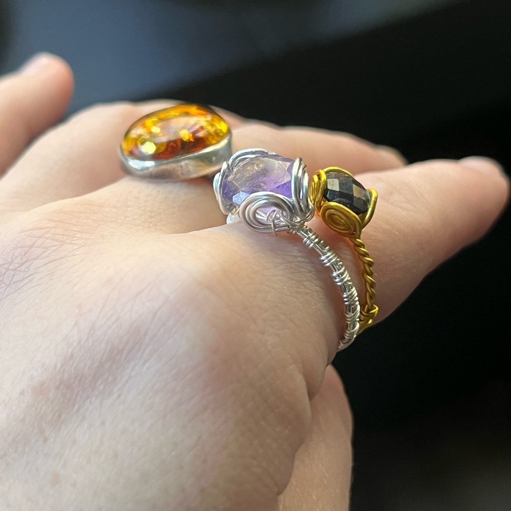 ✨New✨ Fancy Detailed Wire Wrapped Custom Rings - Picture 5 of 17